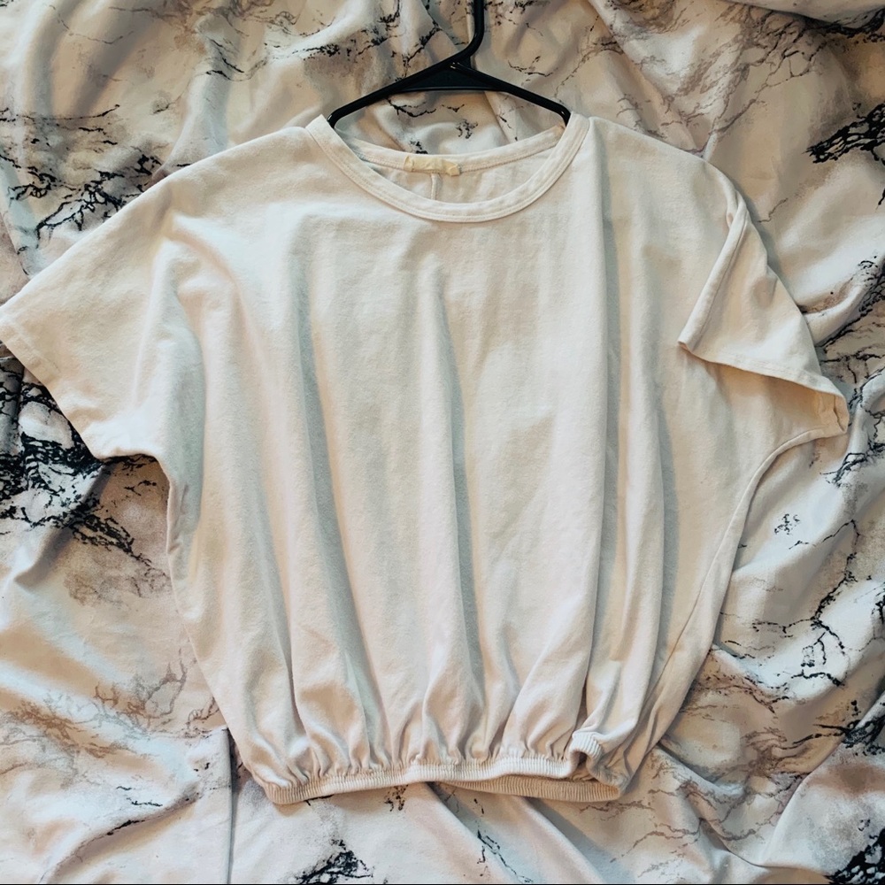 Cropped White Tee